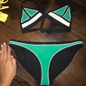 Green triangle bikini
